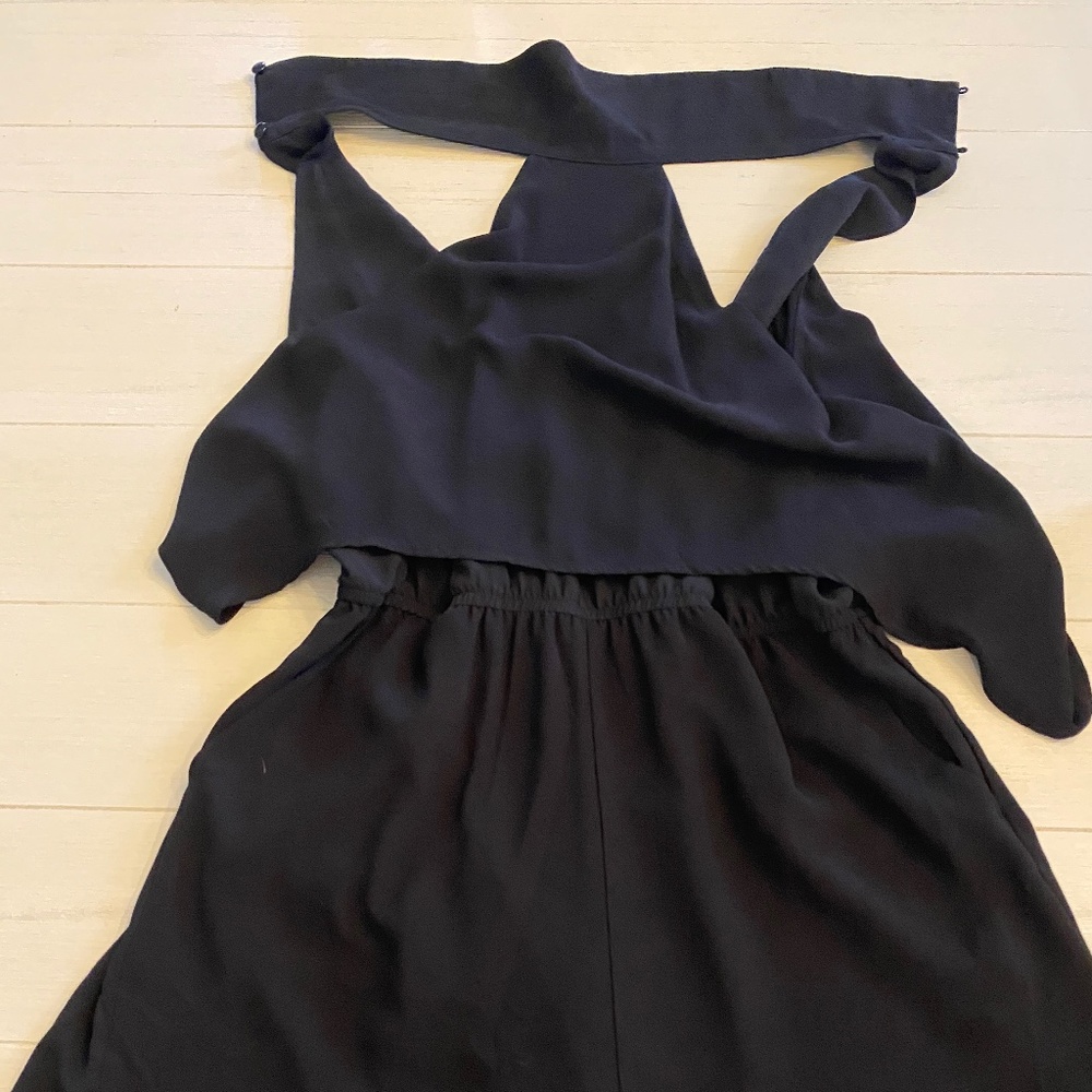 High Neck Black Romper